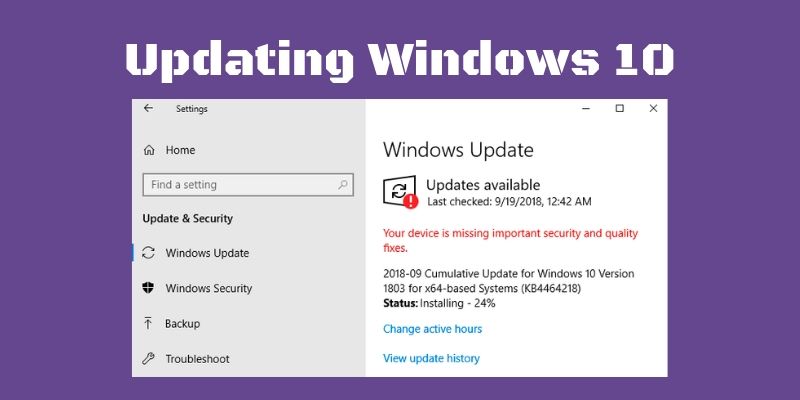 Updating Windows 10