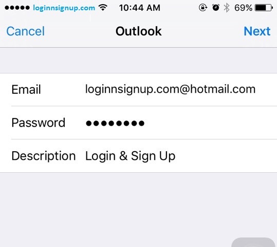 Hotmail login for ios